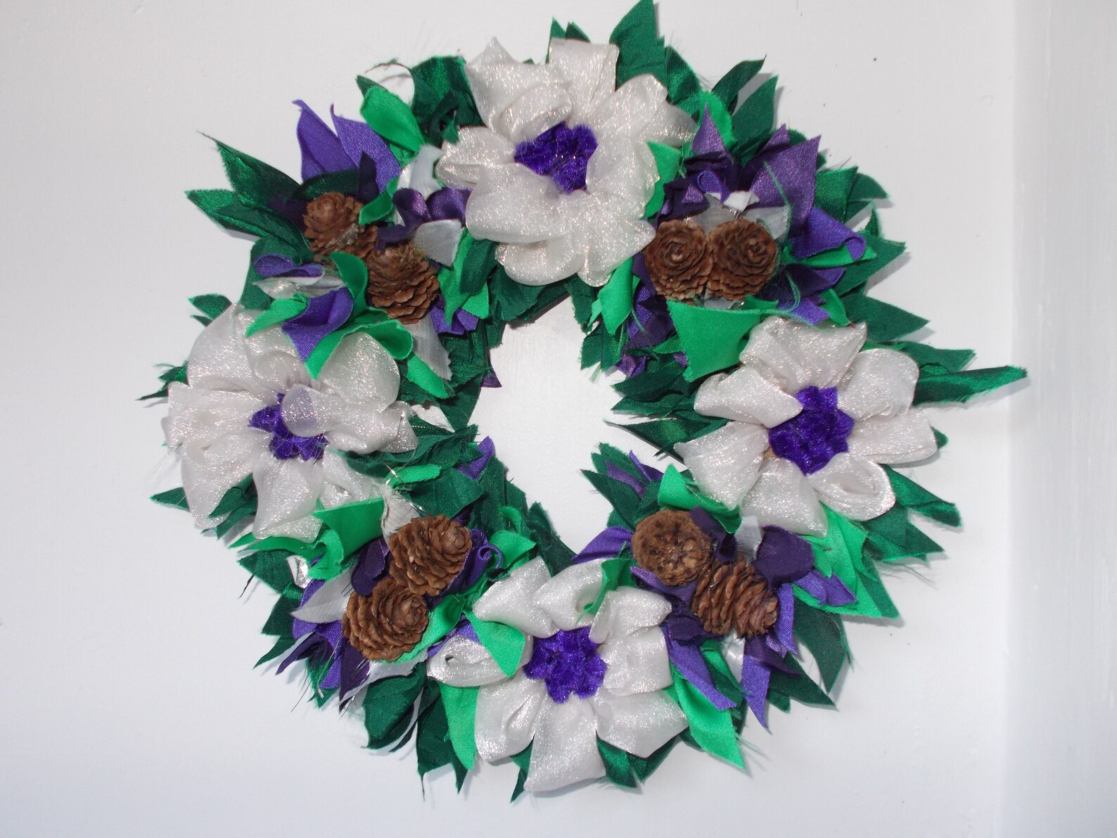Festive Christmas Rag Rug Wreath - Etsy