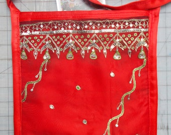 Exotic red shoulder bag