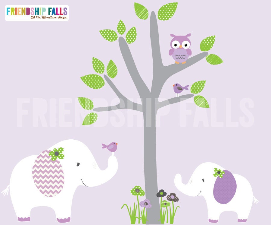 mini jungle decals small elephant wall decal nursery wall | etsy
