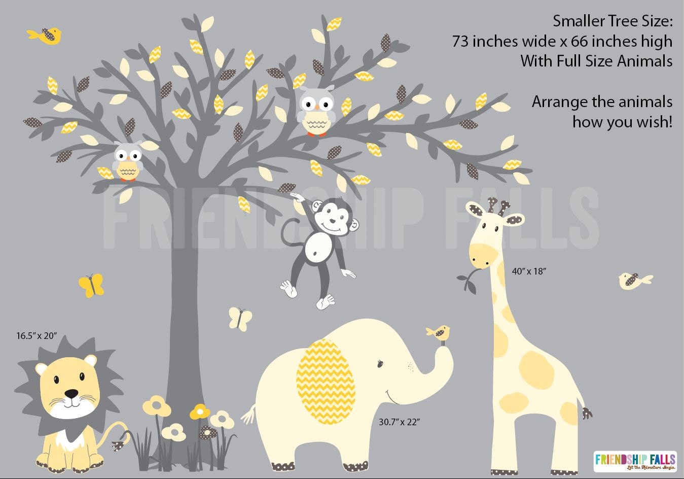 Gender Neutral Nursery Decal Blowing Tree Nursery Wall Decal Etsy