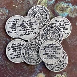 Militaire helden over de hele wereld Proud to Be American pockettokens - SET VAN 10
