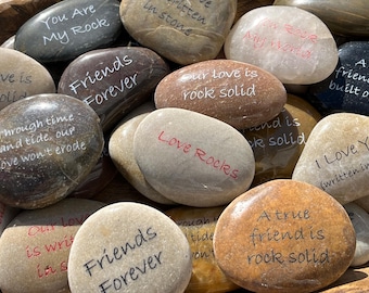 Engraved River Rocks - Love & Friendship Inspirational Sayings