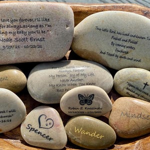 Custom Design Your Own Engraved River Rock - Single Stone