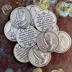 Praying Hands - Faith Pocket Tokens - SET OF 10