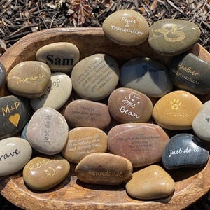 Custom Design Your Own Engraved River Rock - Bulk Pricing