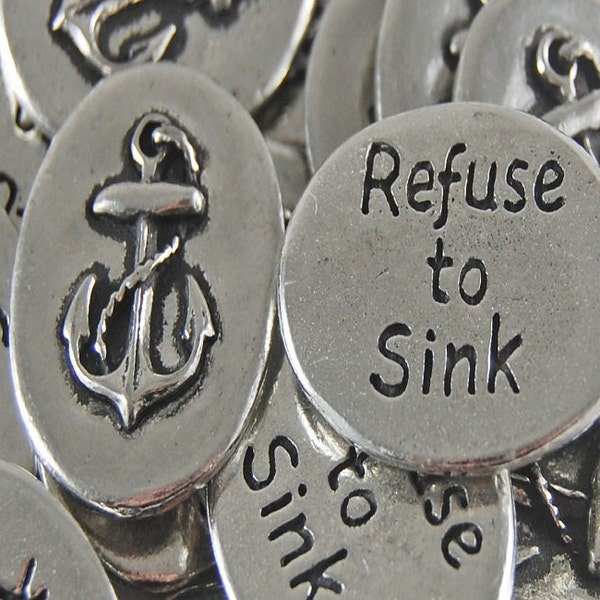 Anchor Refuse to Sink Inspiration Coins - SET OF 10