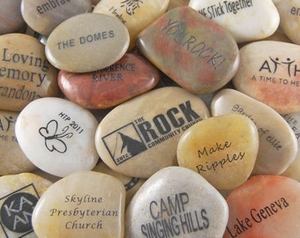 Custom Design Your Own Engraved River Rock - Single Stone