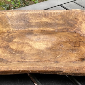 Houten schaal voor deegpresentatie: groot of klein; Wit of natuurlijk