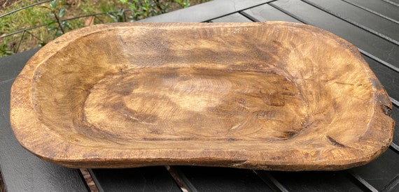Teigschüssel aus Holz - groß oder klein; Weiß oder Natur