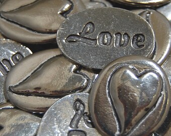 Monete di ispirazione amore cuore - SET DA 10