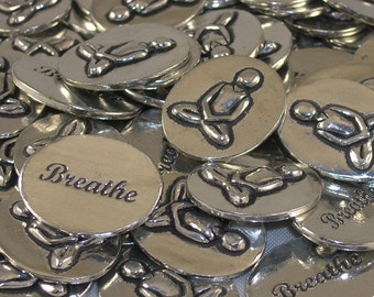 Yoga Breathe Inspiration Coins - SET OF 10