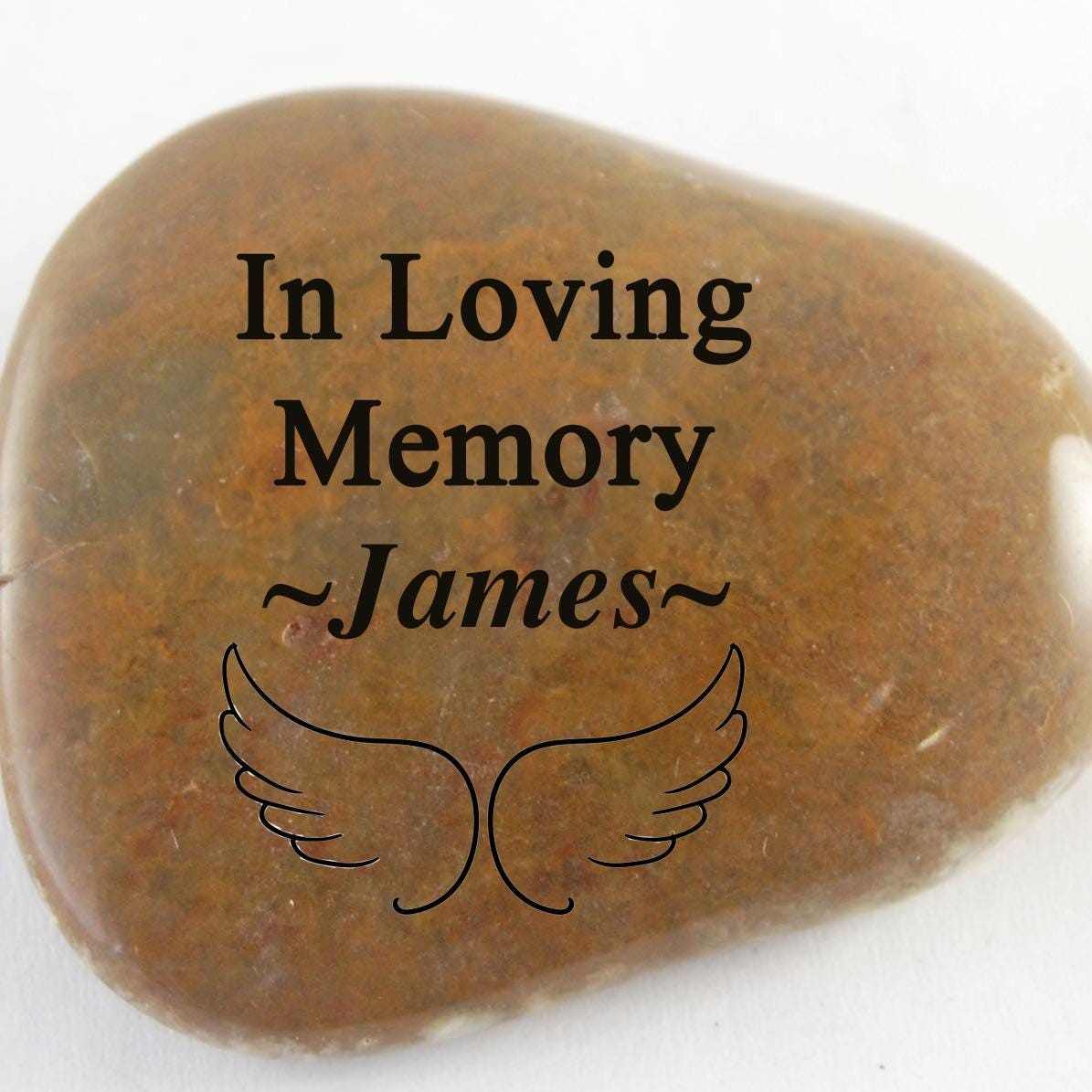 In Loving Memory Engraved River Rock - CUSTOM - Etsy