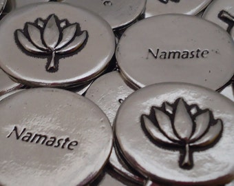 Lotus Namaste Inspiration Coins - SET OF 10