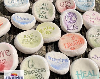 Custom Ceramic Word Stones - Set of 100