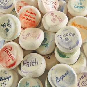 Ceramic Word Stones - Bulk Sets - FREE US SHIPPING