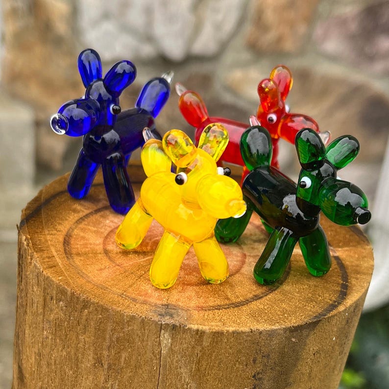 Mini Miniatur Glasballon Hundesitter Figur Sammlerstück - Einzeln Verkauft Bild 1