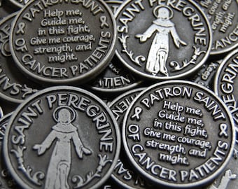 Saint Peregrine Patron of Cancer Patients Pocket Tokens - SET OF 10