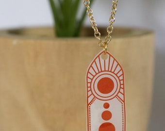 Handmade Geometric Boho Design Natural Chic Necklace Jewelry