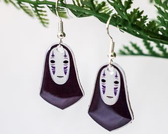 Spirited Away No Face Earrings: Handmade Anime Earrings