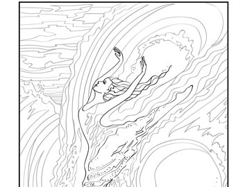 Dance Dreams "Moontide" Coloring Page Dancer Jumping