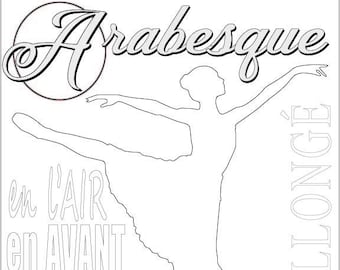 Letter "A" Ballet Alphabet Coloring Pages - Girls and Boys Versions