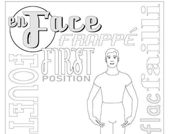 Bundle #1 from Vol. 3 - A Boys Ballet Alphabet  - Supplement #2: Letters F, G, H, J, M