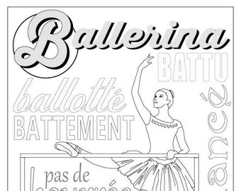 Letter "B" Ballet Alphabet Coloring Pages - Girls and Boys Versions