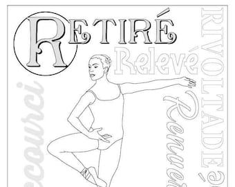 Letter R for Retire - Ballet Alphabet Dancers Coloring Page