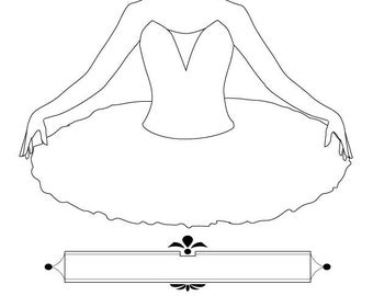 T for Tutu - Design Your Own Ballet Tutu Coloring Activity Page for Dancers