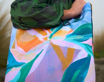 Bolso tote grande con estampado integral