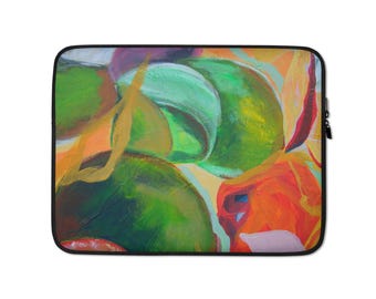 Funda para portátil con diseño floral abstracto