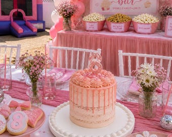 Personalized Princess Cake Stand | First Birthday Cake Stand | Pink Princess Smash Cake | Custom Birthday Cake Board | Little Princess