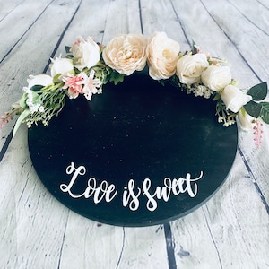 Customizable Cake Stand - Centerpiece for Wedding - Personalized Handwritten Couple Gift Personalized name sign Stand Wedding Cake Stand