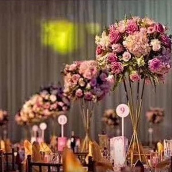 Wedding Centerpieces Set of 2 - 24” Metal Hourglass Centerpiece Wedding Stand for Flower Arrangements Top Wedding Item Gold Metal Wedding
