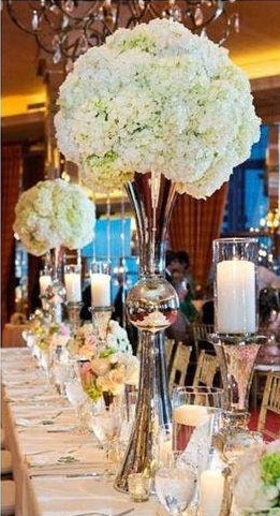 Set of 4- 24” Vases Glass Trumpet Double Sided Clarinet Trumpet Glass ...