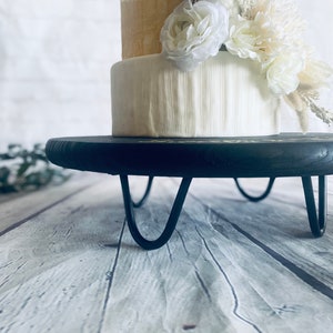 Baby Shower Personalized Cake Stand With Legs- Tall Cake Stand for Wedding - Cake and Treat Platter - 16 inch Cake Stand 14 inch Cake Stand