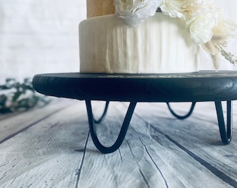 Baby Shower Personalized Cake Stand With Legs- Tall Cake Stand for Wedding - Cake and Treat Platter - 16 inch Cake Stand 14 inch Cake Stand