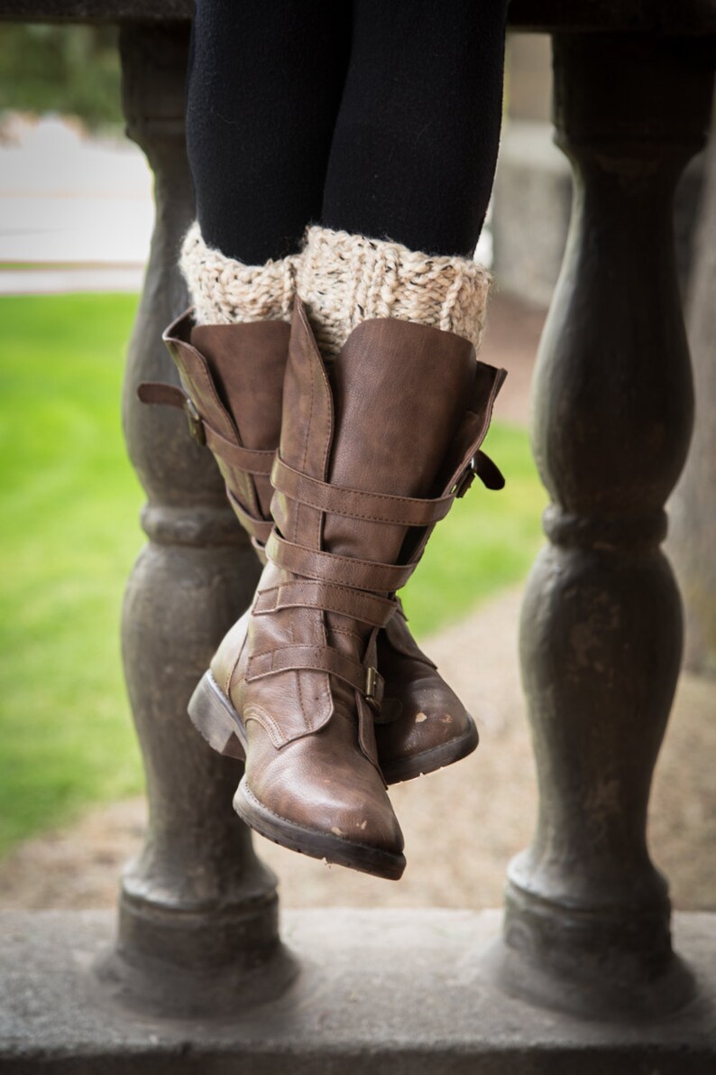 beige knitted boots