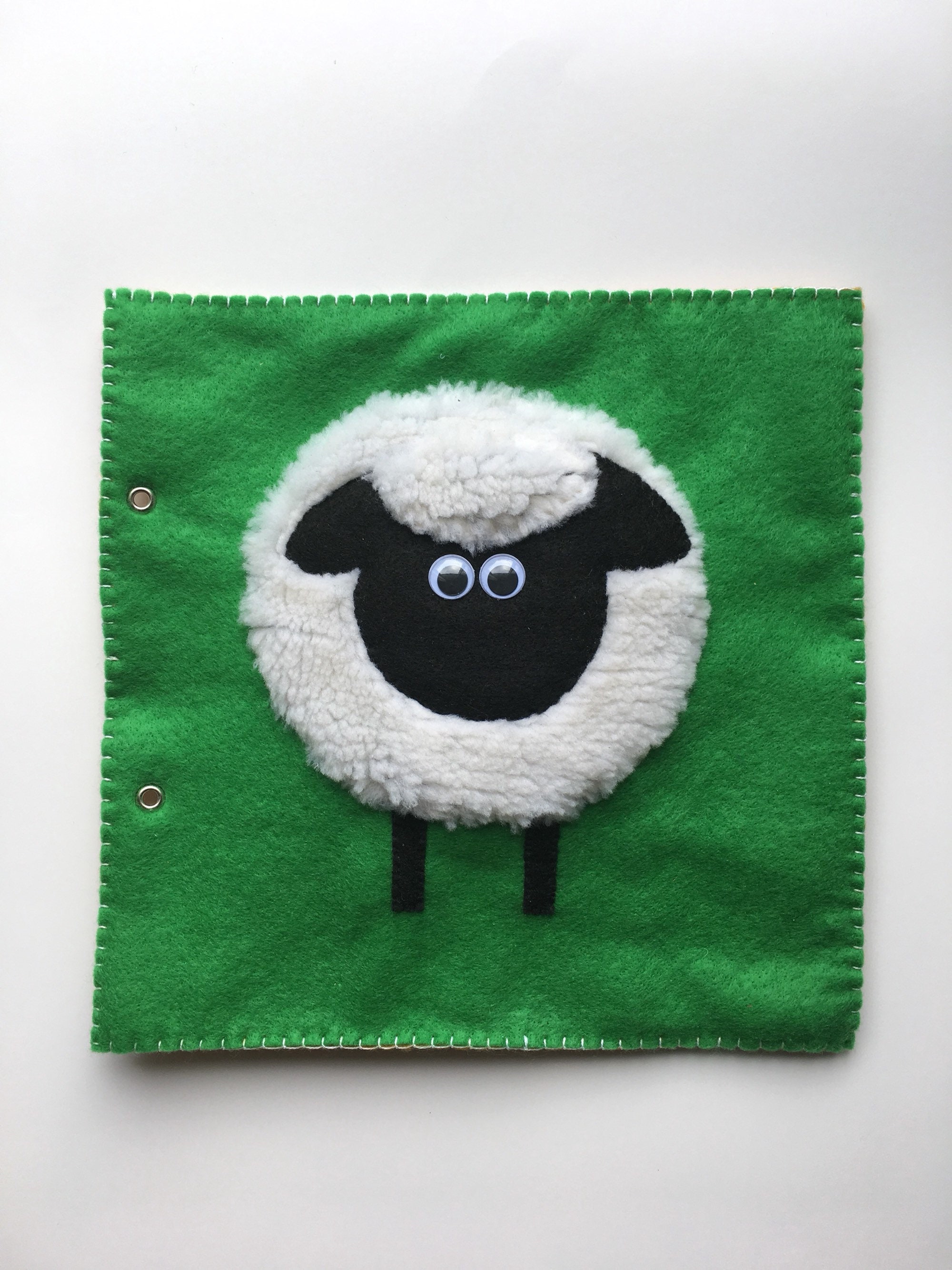 Touch and Feel Sheep Felt Quiet Book Page Etsy