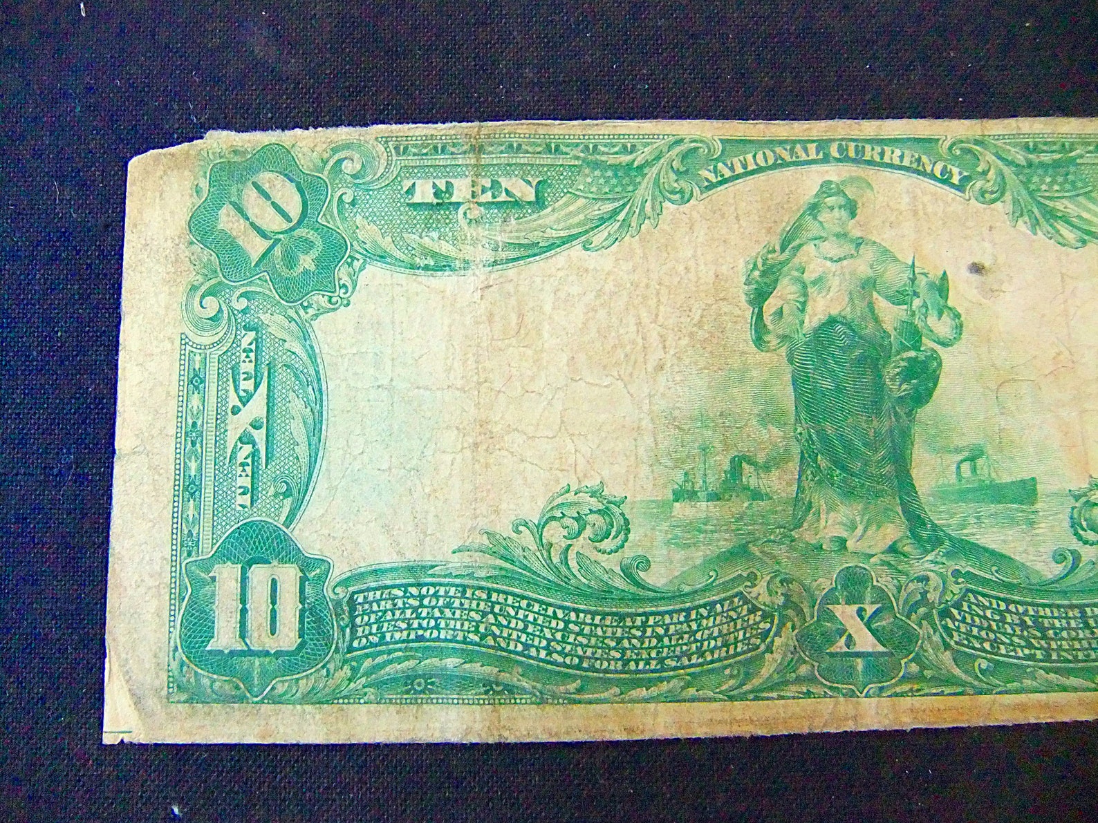 Vintage Currency 1903 10 Dollar National Currency The Etsy