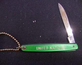 United Nations Pen Knife Vintage 50's Souvenir NY City United Nations Building