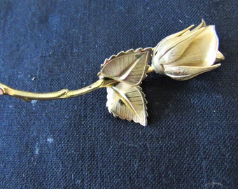 Vintage Giovani Gold Plated Rose Pin