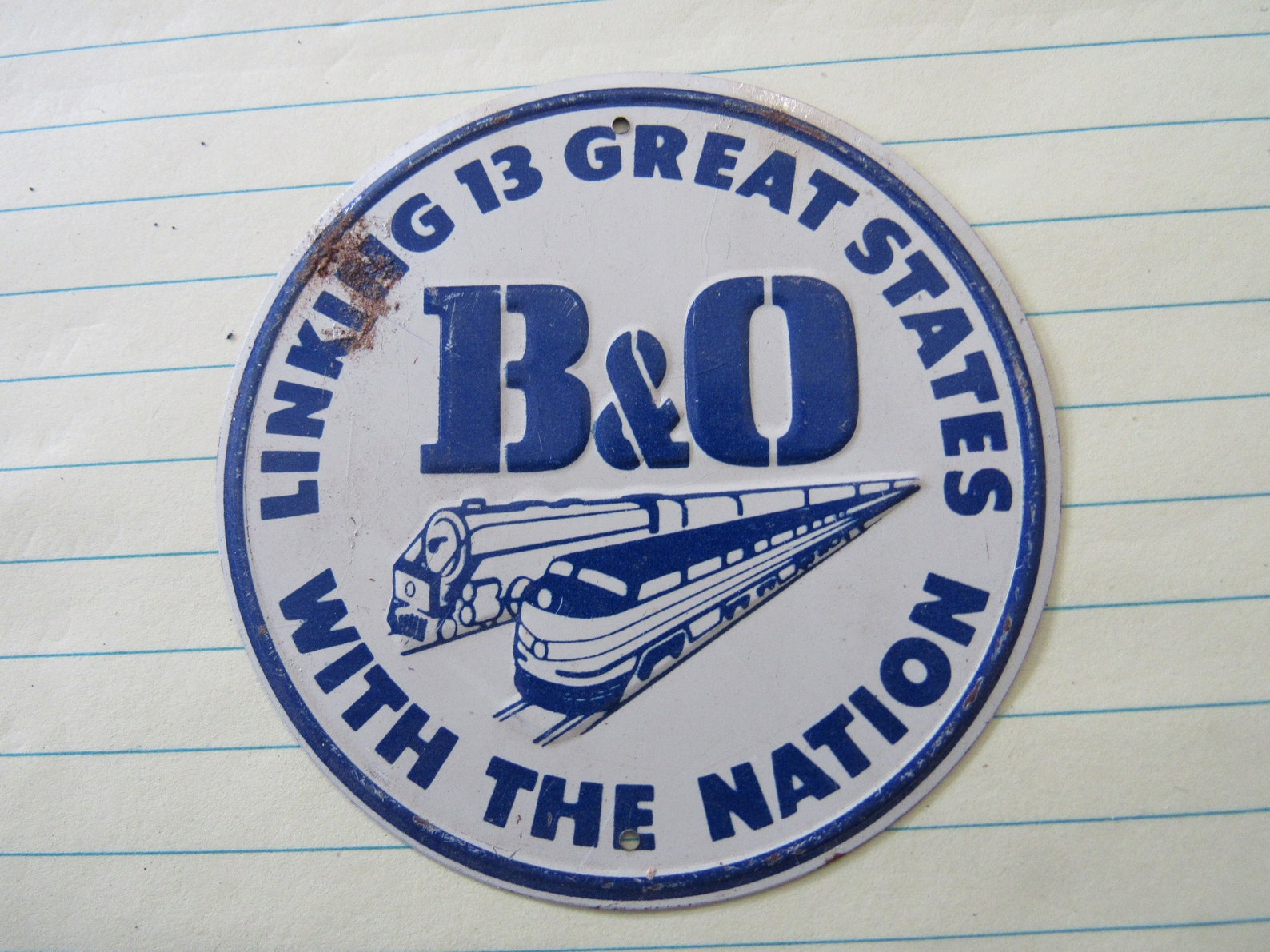 B&O Baltimore and Ohio Railroad Vintage Railroad Emblem Sign Baltimore ...