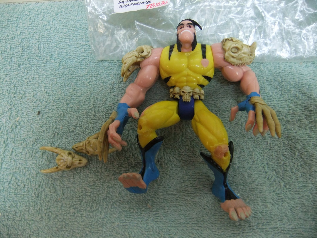 Vintage X Men Savage Land Wolverine Action Figure 1997 X Men Savage