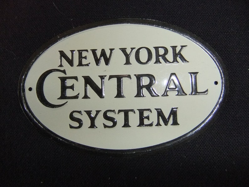 Vintage New York Central Vintage Railroad Emblem Sign New York Central 1950s Post Cereal Toy image 1