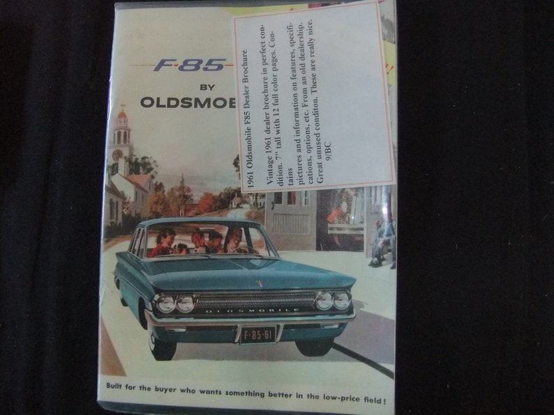 Vintage 1961 Oldsmobile F-85 New Car Dealer Sales Brochure image 1