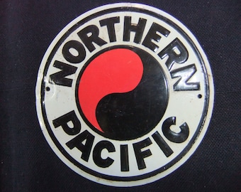 Northern Pacific Vintage Railroad Emblem Sign Northern Pacific- 1950s Post Cereal Toy