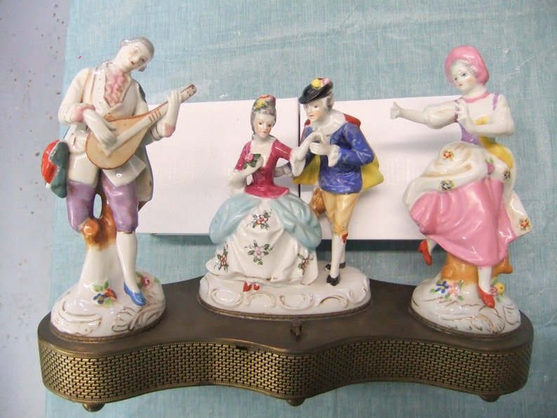 Vintage Beck Music Box Melodie Charm With Porcelain Etsy