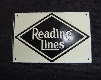 Railroad Emblem Sign Reading Line Vintage Railroad Emblem Sign Reading Line 1950s Post Cereal Toy