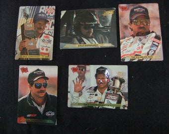 Dale Earnhardt Sr NASCAR Cards - Lot of (5) Embossed Cards from the 90's